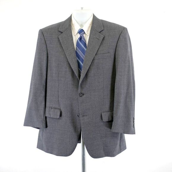 Jos A‎ Bank Wool Gray 40R 2 Button Suit Jacket / Blazer - Picture 4 of 12